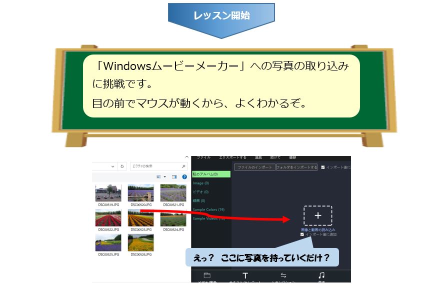 ムービー作成 空飛ぶパソコン質問箱